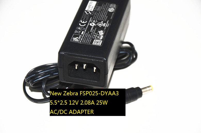 New Zebra FSP025-DYAA3 5.5*2.5 12V 2.08A 25W AC/DC ADAPTER POWER SUPPLY